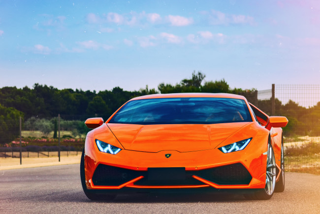 Обои картинки фото автомобили, lamborghini, huracan, оранж