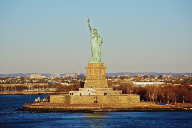 Обои картинки фото города, нью-йорк , сша, статуя, свободы