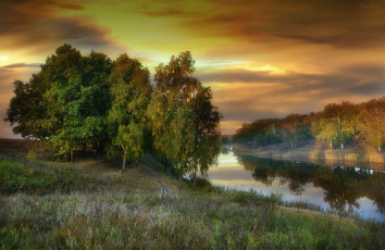 Картинка природа реки озера roma chitinskiy отражение август лето ставок закат