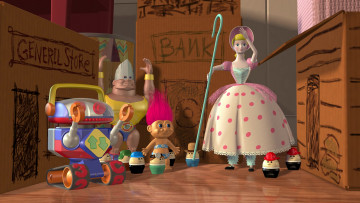 Картинка мультфильмы toy+story робот игрушки коробка кукла