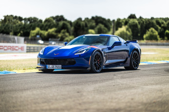Картинка автомобили corvette синий шевроле grand sport