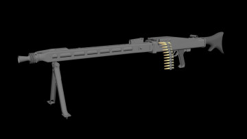 Картинка оружие 3d фон пулемет