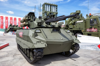 Картинка uran-9+bmrk техника военная+техника бронетехника дрон