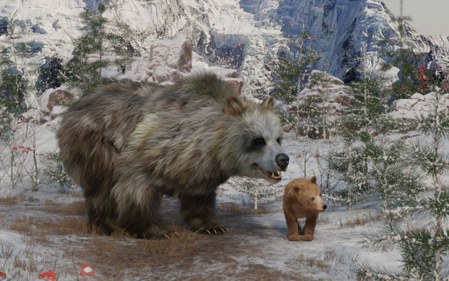 Обои картинки фото 3д графика, животные , animals, медведь
