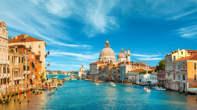 Обои картинки фото города, венеция , италия, канал, собор