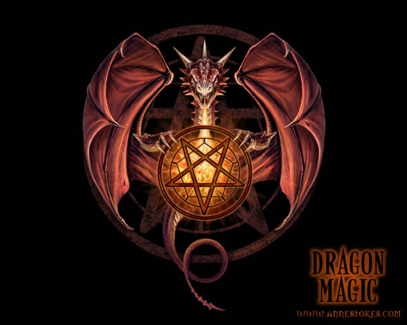 Обои картинки фото dragon, magic, wallpaper, by, ironshod, фэнтези, драконы