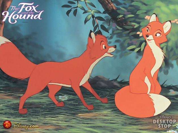 Обои картинки фото мультфильмы, the, fox, and, hound