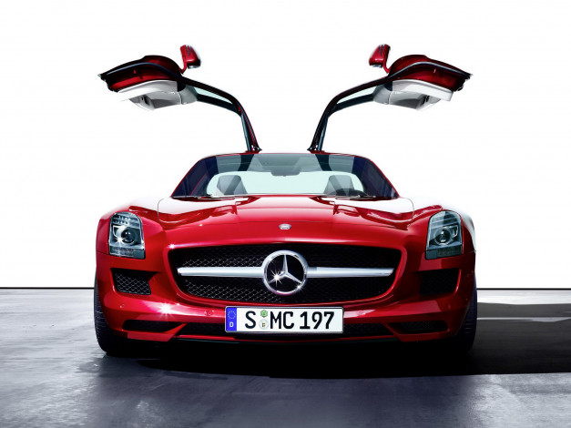 Обои картинки фото sls, amg, 2011, автомобили, mercedes, benz