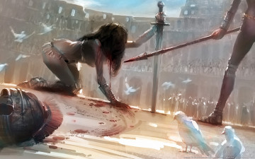 обоя gladiatress, фэнтези, люди