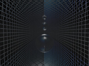 Картинка 3д графика abstract абстракции клетки шары