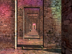 Картинка 3д графика realism реализм коридор