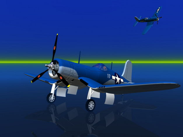 Обои картинки фото 3д, графика, modeling, моделирование, голубой, самолёты
