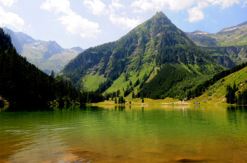 обоя schwarzen, see, austria, природа, реки, озера, горы, озеро, леса, австрия