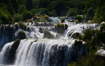 обоя природа, водопады, потоки, вода