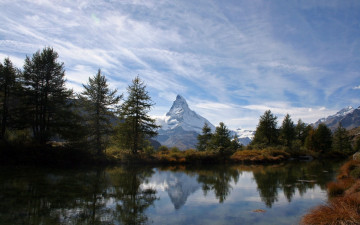 Картинка reflection природа реки озера отражение лес горы озеро