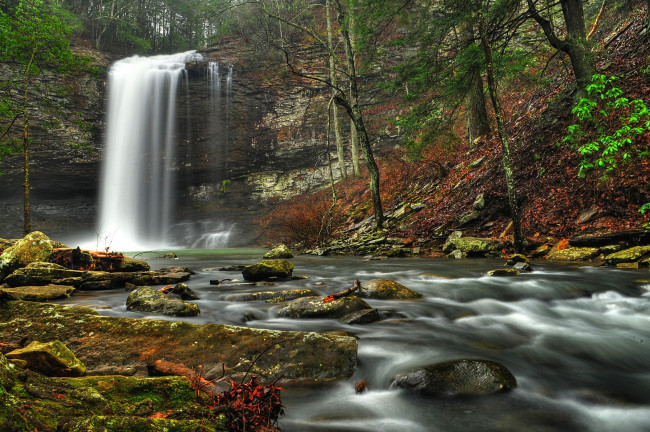 Обои картинки фото природа, водопады, поток, вода, камни
