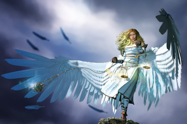 Обои картинки фото 3д, графика, angel, ангел, крилья