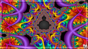 Картинка 3д графика fractal фракталы узор цвета щенок