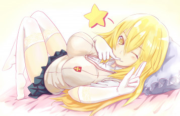 Картинка аниме toaru+majutsu+no+index девушка звёзда взгляд арт блондинка