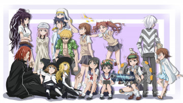 Картинка аниме toaru+majutsu+no+index персонажи девушки парни арт