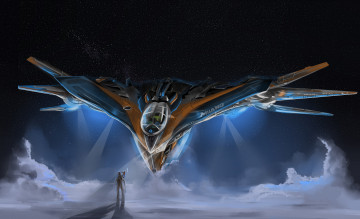 Картинка рисованные кино starship milano groot guardians of the galaxy