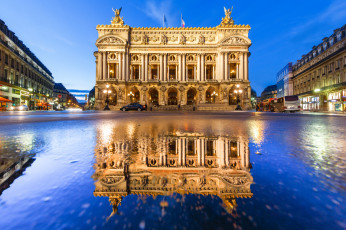 обоя opera garnier in paris, города, париж , франция, опера, здание, площадь