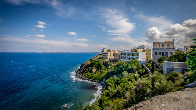 Обои картинки фото syros island,  greece, города, - пейзажи, побережье