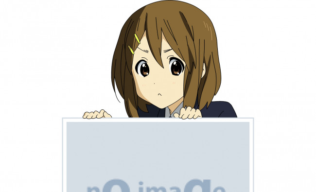 Обои картинки фото аниме, k-on, фон, девушка, взгляд