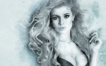 Картинка разное компьютерный+дизайн блондинка девушка арт волосы