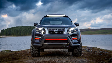 Картинка nissan+navara+dark+sky+сoncept автомобили nissan datsun concept navara dark sky ниссан внедорожник природа озеро