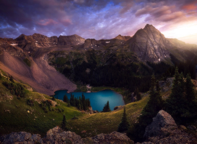 Обои картинки фото природа, горы, озеро