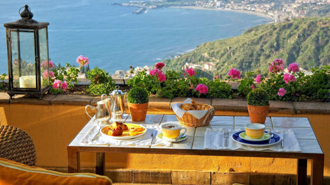 Обои картинки фото еда, сервировка, стол, панорама, завтрак