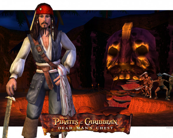 Обои картинки фото pirates, of, the, caribbean, dead, man`s, chest, видео, игры