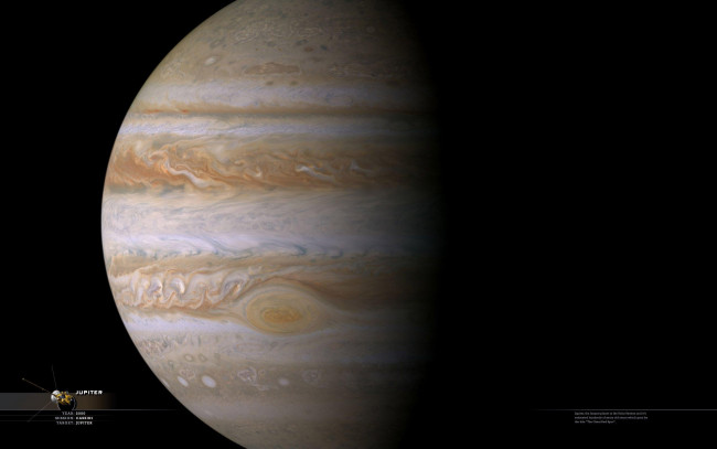 Обои картинки фото космос, юпитер, планета, тёмный, безконечность