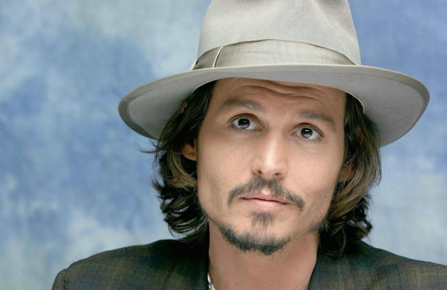 Обои картинки фото johnny, depp, мужчины, шляпа, актёр