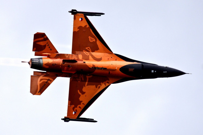 Обои картинки фото авиация, боевые, самолёты, ракеты, боевой, лев, оранжевый