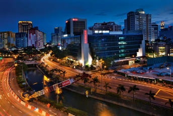Картинка города сингапур огни ночь