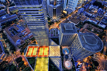 Картинка города сингапур теннисные корты оригинальность зданий