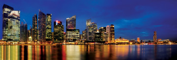 Картинка города сингапур ночь