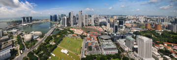 обоя города, сингапур, панорама