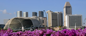 обоя города, сингапур, здания