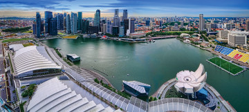 Картинка города сингапур панорама вид сверху