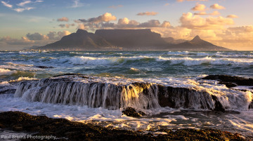 Картинка природа моря океаны south africa cape town кейптаун юар океан горы