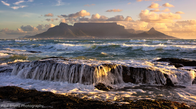 Обои картинки фото природа, моря, океаны, south, africa, cape, town, кейптаун, юар, океан, горы