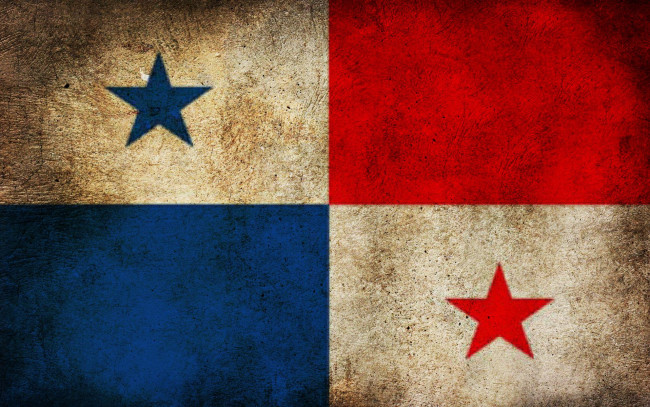 Обои картинки фото разное, флаги,  гербы, флаг, панама, звезды, грязь, стена