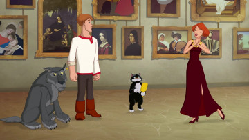 Картинка мультфильмы иван+царевич+и+серый+волк+3 картина волк музей девушка парень кот
