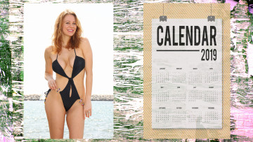 обоя календари, девушки, взгляд, женщина, купальник
