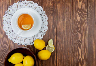 Картинка еда напитки +чай лимоны чай салфетка