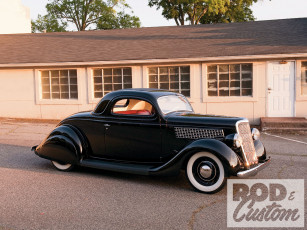 обоя 1935, ford, three, window, coupe, автомобили, custom, classic, car