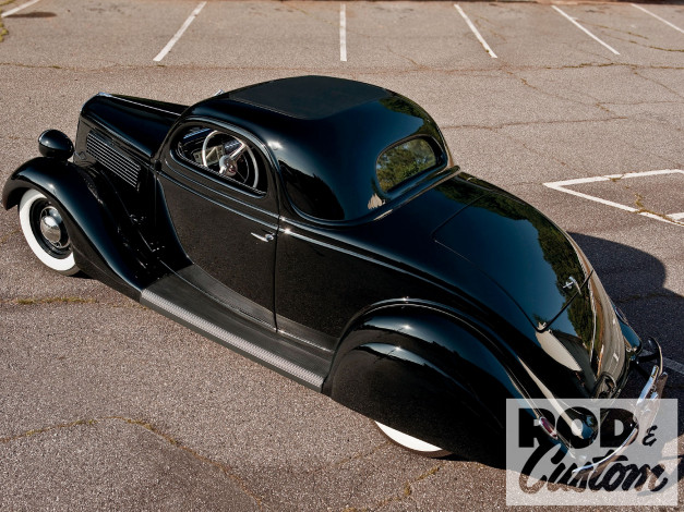 Обои картинки фото 1935, ford, three, window, coupe, автомобили, custom, classic, car